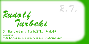 rudolf turbeki business card